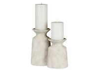 Cillian Candle Holder Short White