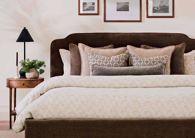 Alana Pillow 20x20 Ivory/Brown