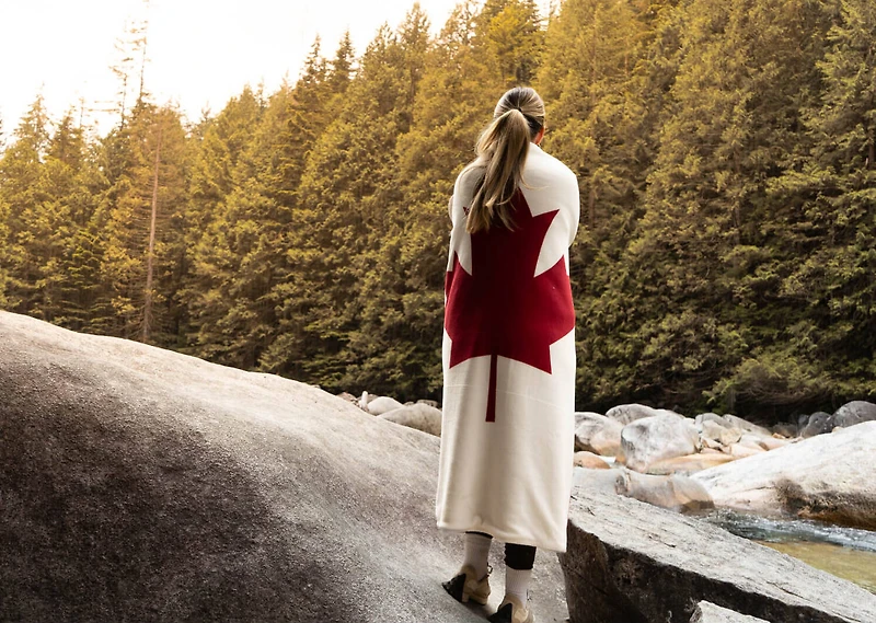 Canada Flag Sherpa Throw