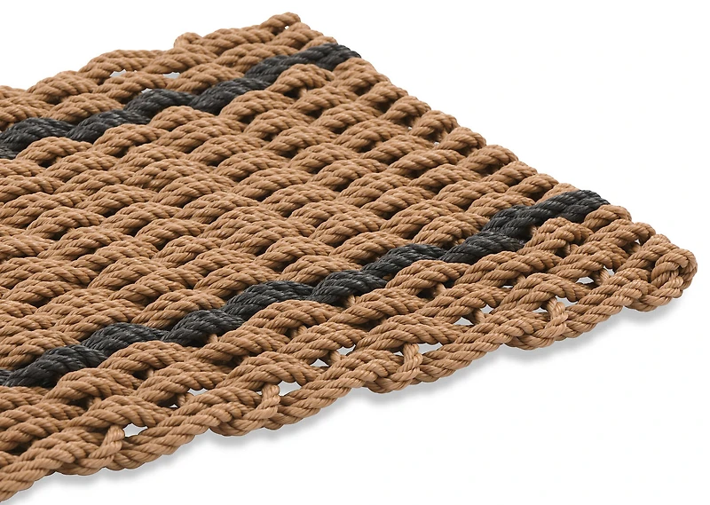 Coastal Stripe Rope Doormat Nat/Grey