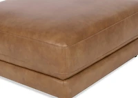 Mila Leather Ottoman -Bel Honey