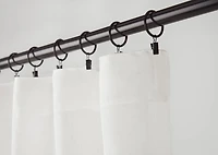 Ansel Drapery Rings Set of 8 Matte Bl