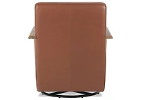 Simone Leather Swivel Chair -Ari Caramel