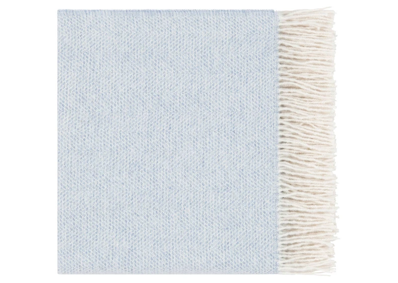 Bella Herringbone Throw Ivory