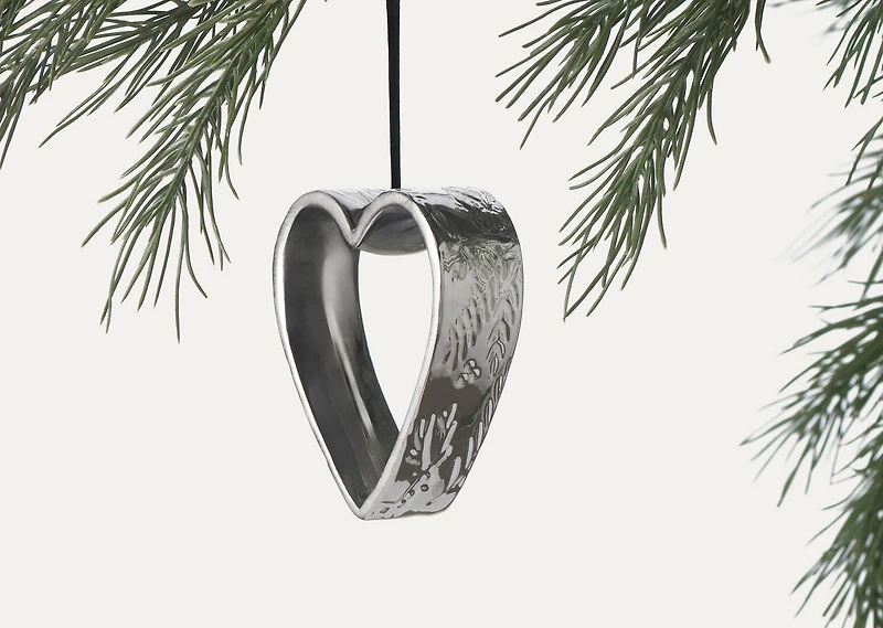 Fond Heart Ornament Silver
