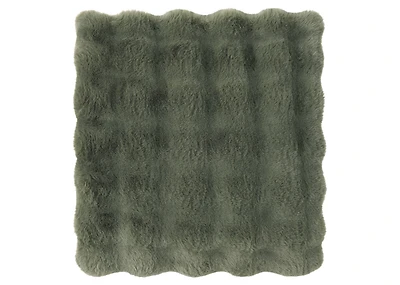 Zoey Faux Fur Throw Green