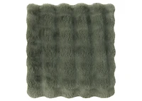 Zoey Faux Fur Throw Green