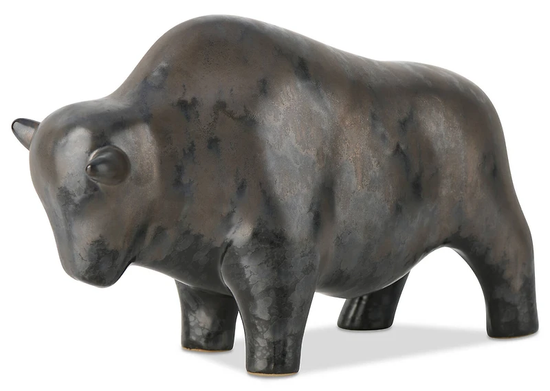 Clyde Bison Decor Grey
