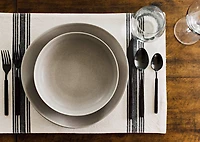 Hammered 5pc Cutlery Set Matte Black