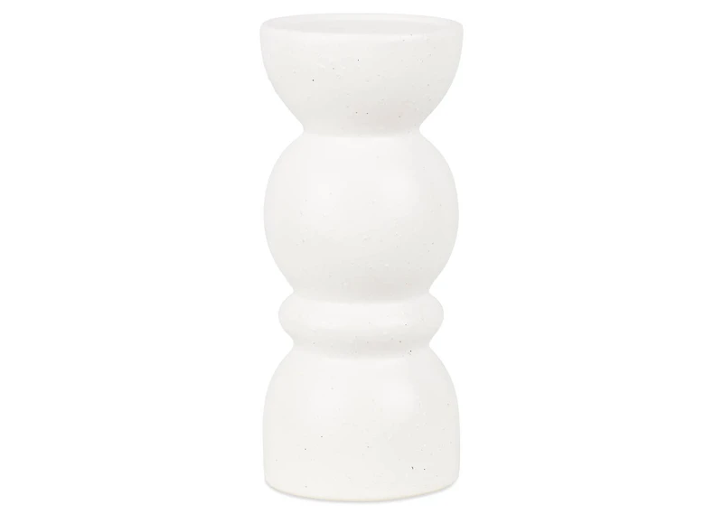 Emile Candle Holder Tall White