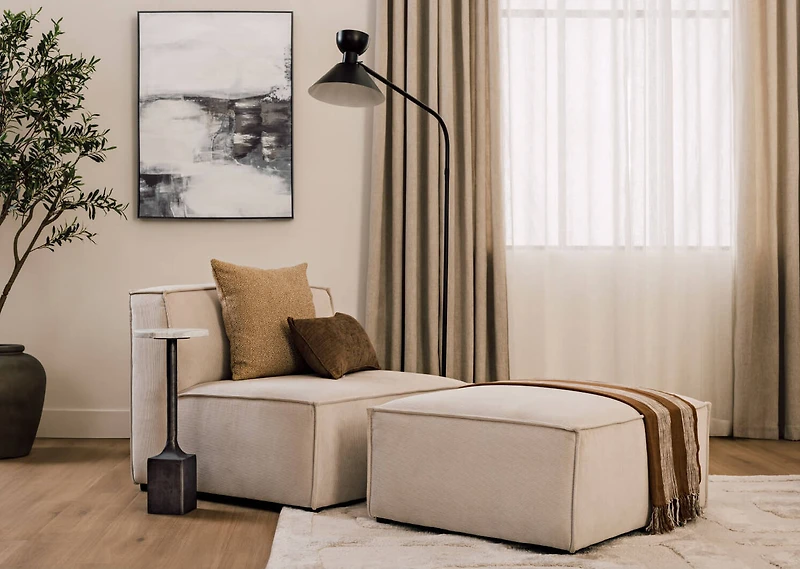 Felix Chair/Ottoman -Tao Ivory