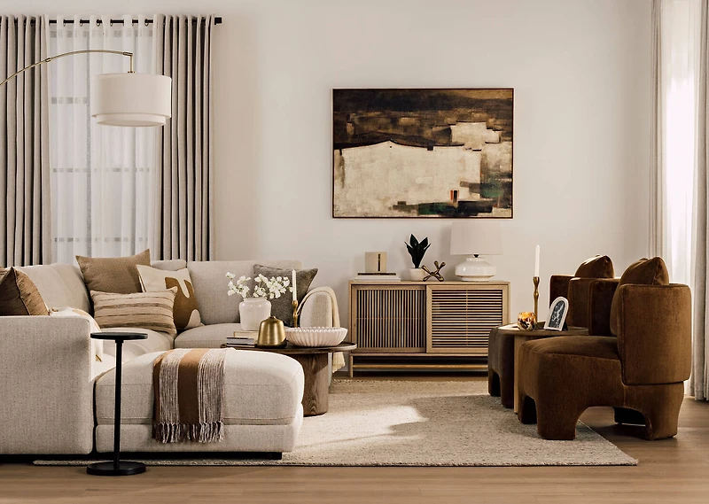 Turner Rug 96x120 Natural/Ivory