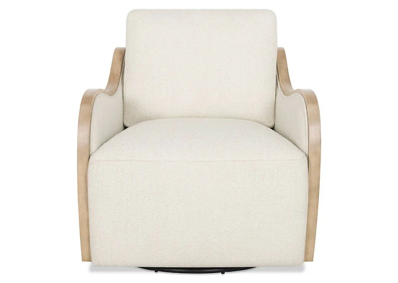 Olivia Swivel Armchair -Mel Ivory