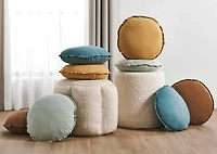 Faria Cotton Round Pillow Amber