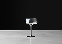 Abie Coupe Glass Topaz/Cognac