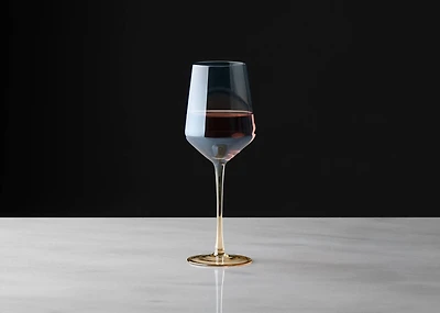 Abie Wine Glass Amber/Grey