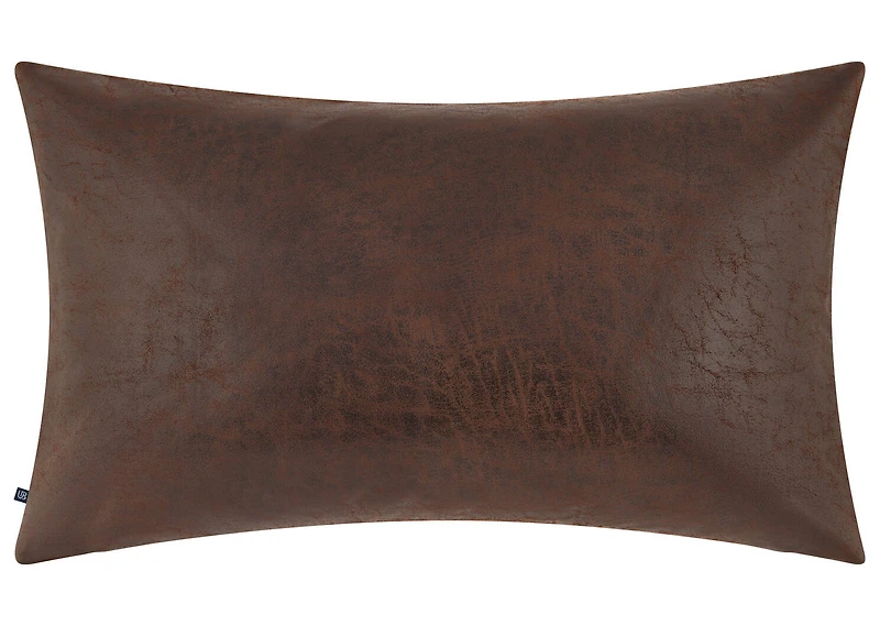 Jarvis Faux Leather Toss 14X24 Dark Brow