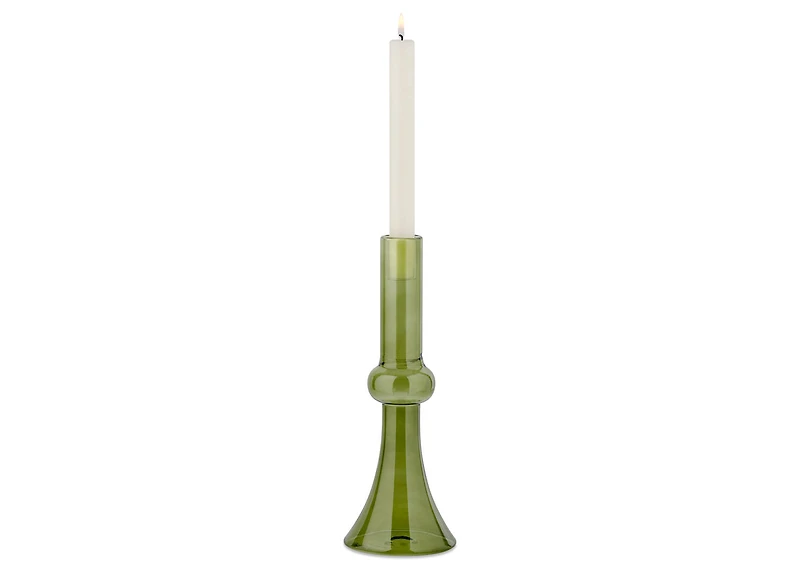 Renn Candle Holder Short Green