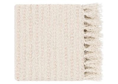 Whitby Throw Ivory/Pink Dust