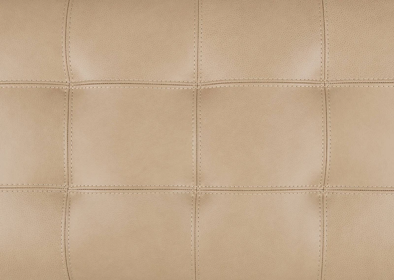 Carson Leather Ottoman -Zen Stone