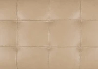 Carson Leather Ottoman -Zen Stone