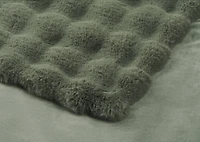Zoey Faux Fur Throw Green