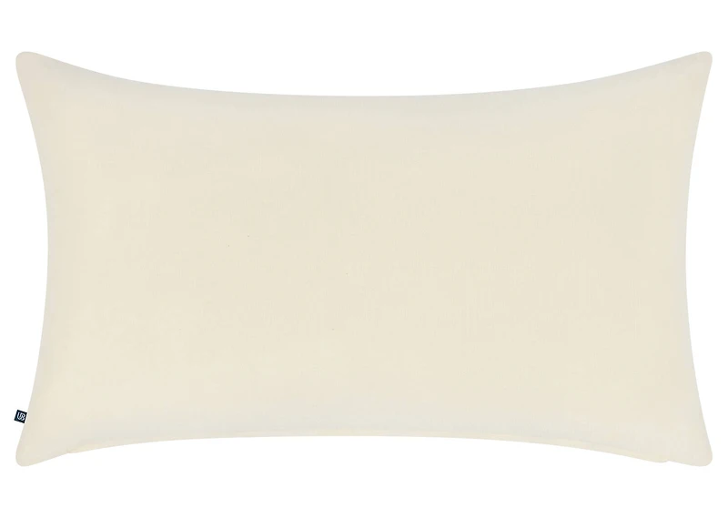 Cambria Cotton Leaf Pillow 14x24 Ivory