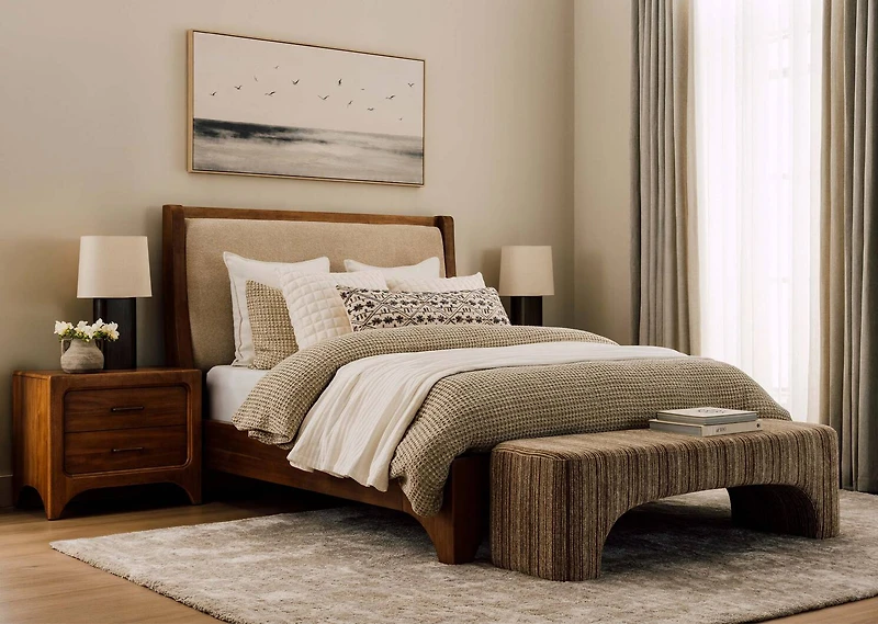 Carlin Cotton Duvet Set Queen Mushroom