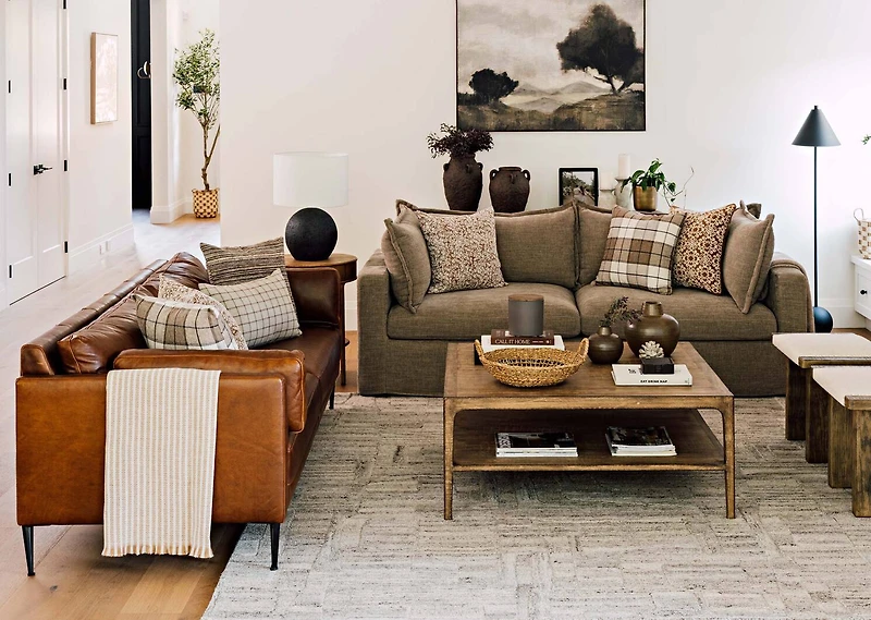 Valerio Leather Sofa -Leon Maple