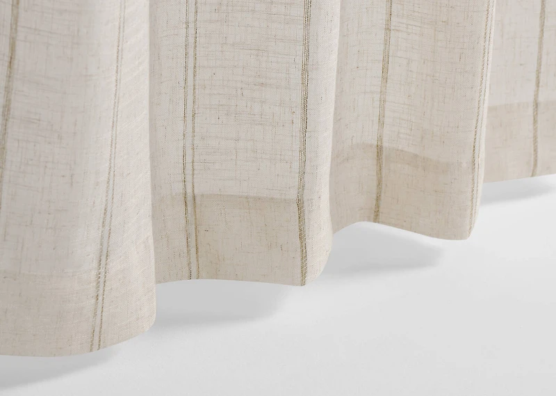Kolter Sheer Striped Curtain 96 Ivory