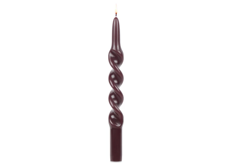 Twist Taper Candles Set Bordeaux