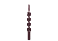 Twist Taper Candles Set Bordeaux