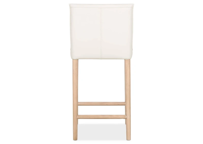 Marciona Lthr Counter Stool -Forega Wht