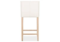 Marciona Lthr Counter Stool -Forega Wht