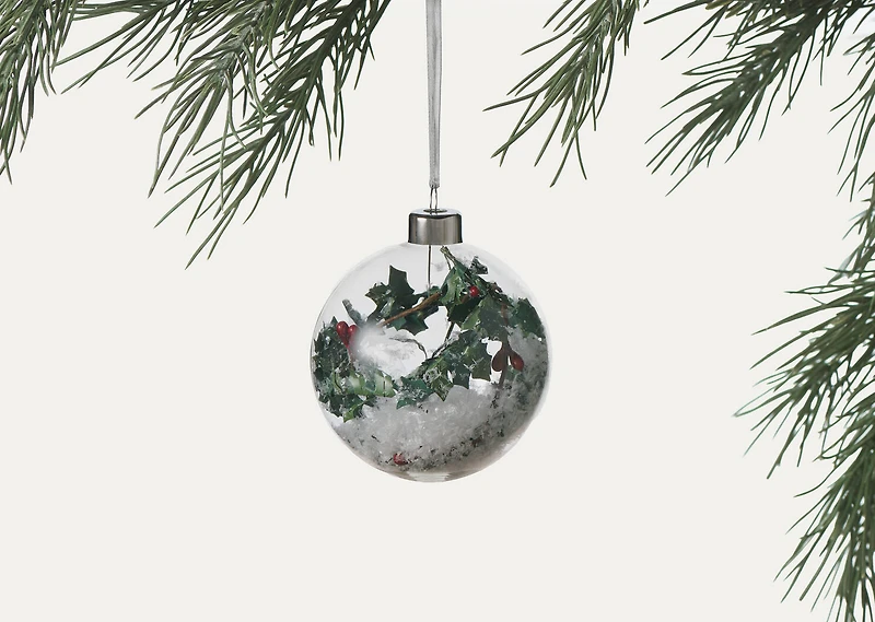 Holly Ball Ornament