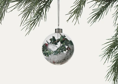 Holly Ball Ornament