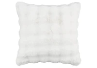 Zoey Faux Fur Pillow 20x20 White