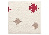 Maple Leaf Cotton Throw Natural/Multi