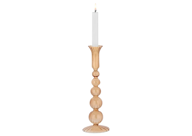 Betty Candle Holder Large Amber