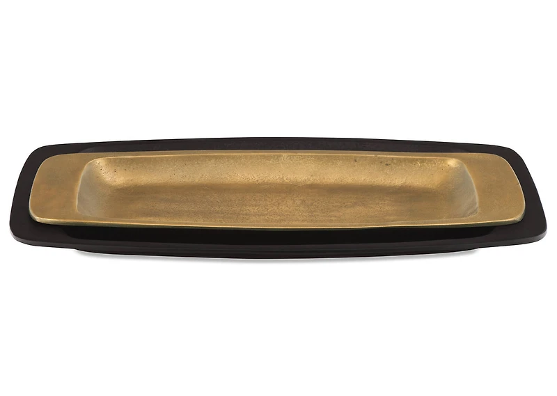 Rhian Tray Small Antiqued Brass