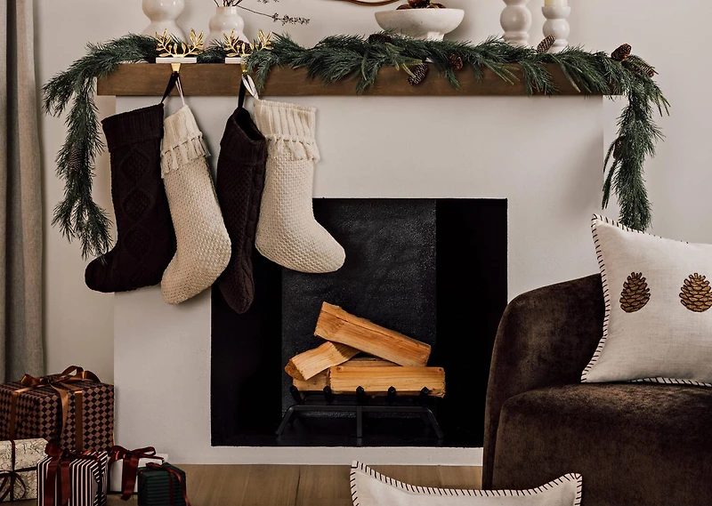 Atley Knit Stocking Brown