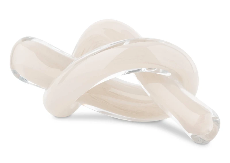Knot Glass Decor Cream