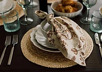 Acorn Napkins Set of 6 Natural/Fawn