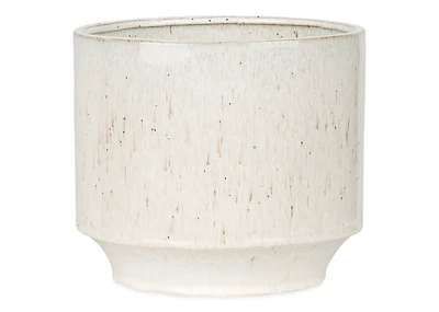 Fleur Planter Large Speckled White