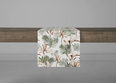 Aruba Table Runner Ivory/Green