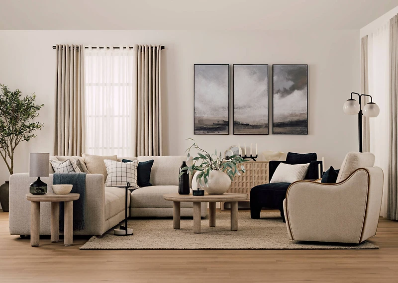 Olivia Swivel Armchair -Mel Ivory