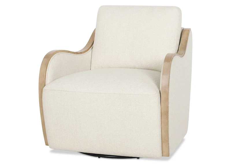 Olivia Swivel Armchair -Mel Ivory