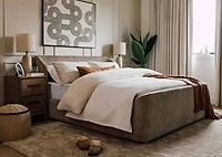 Tavira Cotton Duvet Set Queen Sand/Ivory