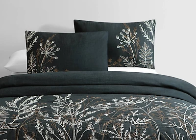 Mariella Cotton Duvet Set Queen Navy