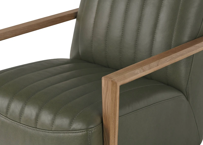 Simone Leather Swivel Chair -Ari Moss